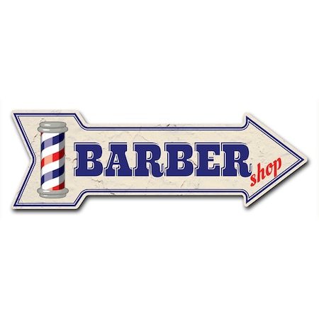 Signmission Barber Shop 2 Arrow Decal Funny Home Decor 30in Wide D-A-10-999956